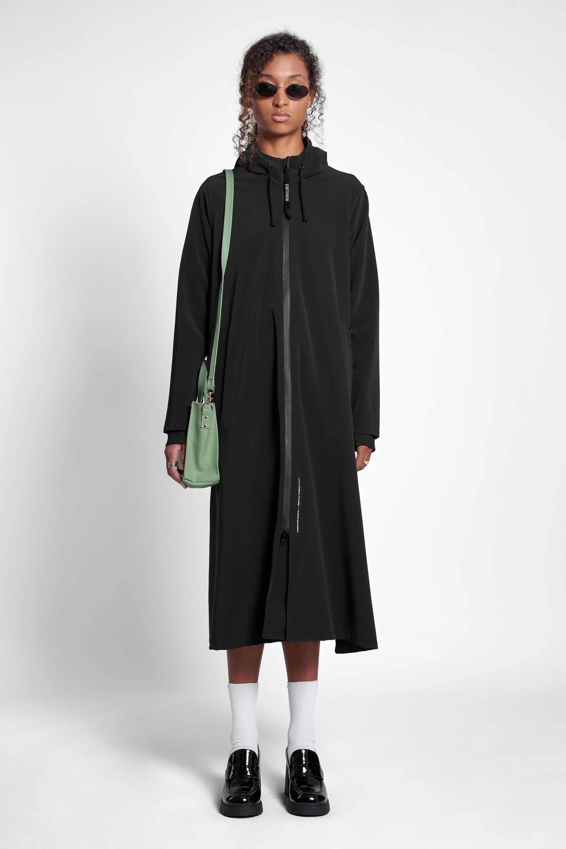 Jackets-STUTTERHEIM Mosebacke Long Matte Zip Raincoat