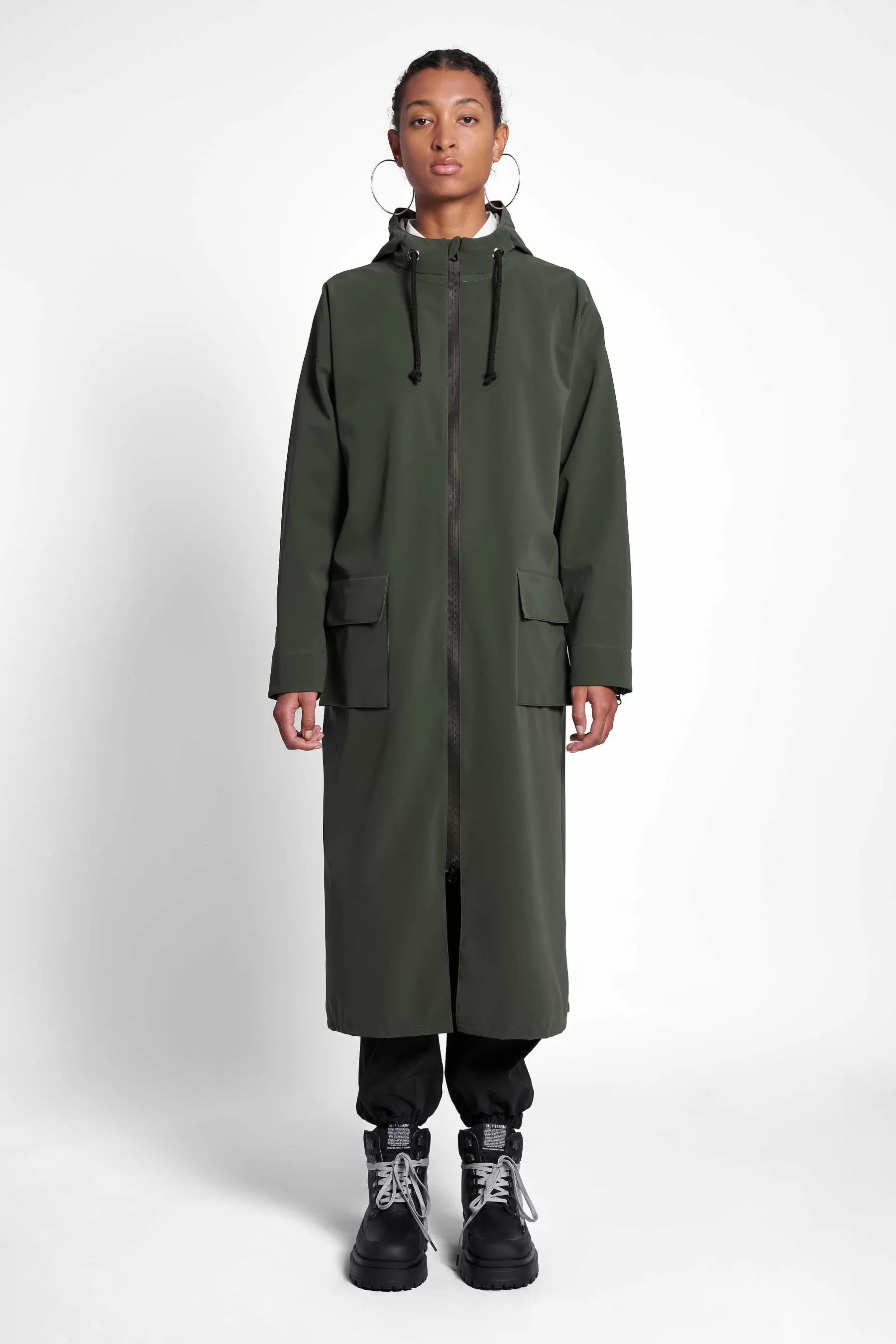Women's Sale-STUTTERHEIM Sandviken Long Matte Zip Raincoat